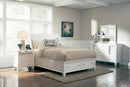 Sandy Beach 4 & 5 Piece Storage Bedroom Set with Sleigh Headboard E.King, Queen, & Cal.King - Furniture Center (NY)