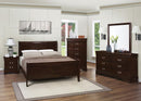 Louis Philippe Panel Bedroom Set with High Headboard - Furniture Center (NY)