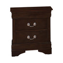 Louis Philippe 2-drawer Nightstand Cappuccino - Furniture Center (NY)