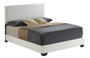 Ireland III White PU Queen Bed - Furniture Center (NY)