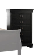 Louis Philippe Black Chest - Furniture Center (NY)