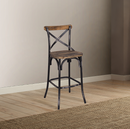 Zaire Antique Black & Antique Oak Bar Chair (1Pc) - Furniture Center (NY)