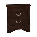 Louis Philippe 2-drawer Nightstand Cappuccino - Furniture Center (NY)
