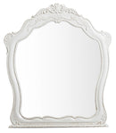 Homelegance Cinderella Mirror in Antique White with Grey Rub-Through image