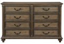 Homelegance Furniture Rachelle 8 Drawer Dresser in Weathered Pecan 1693-5 image