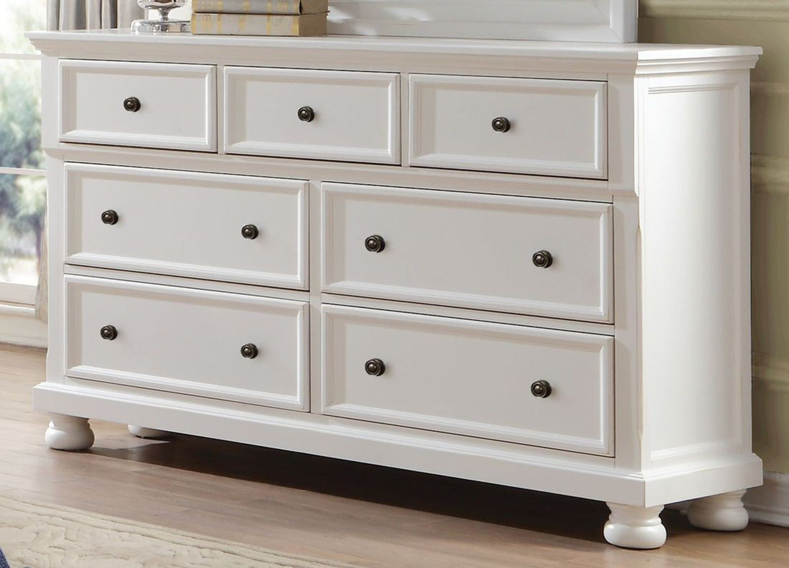 7 drawer white dresser Homelegance Laurelin 7 Drawer Dresser in White 1714W-5