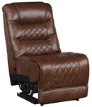 Homelegance Furniture Putnam Power Armless Reclining Chair in Brown 9405BR-ARPW image