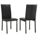 Garza Upholstered Dining Chairs Black (Set of 2) - Furniture Center (NY)