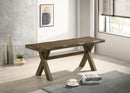 Alston X-shaped Dining Bench Knotty Nutmeg - Furniture Center (NY)