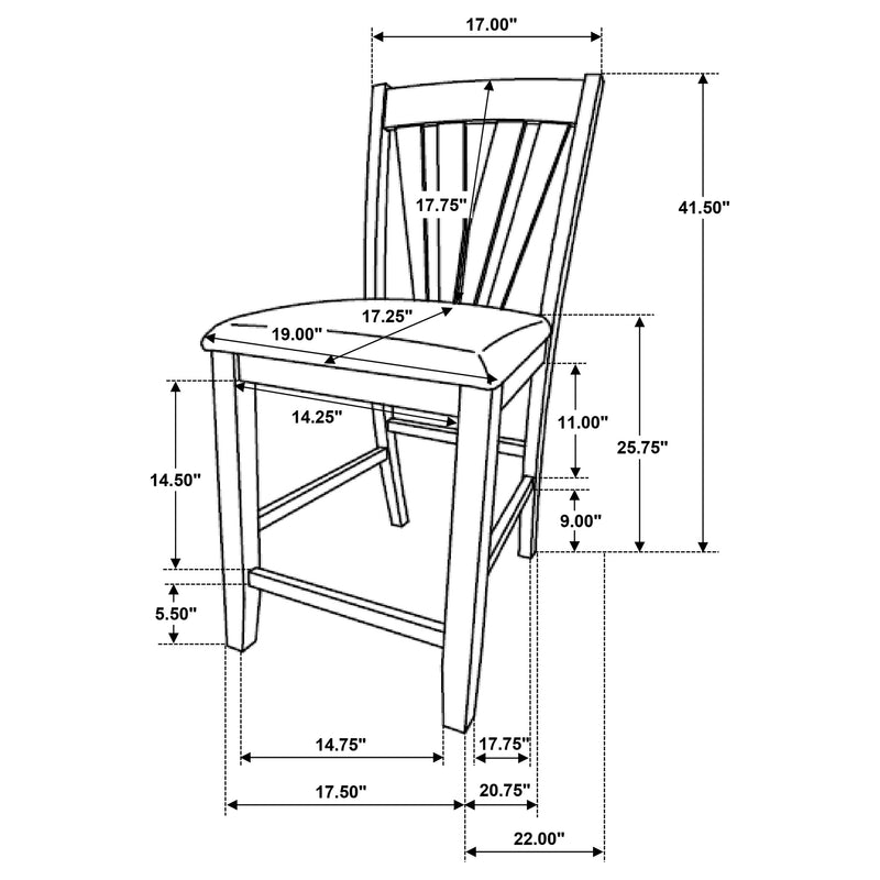 Canfield 5 Pc Counter Height Dining Set - Furniture Center (NY)