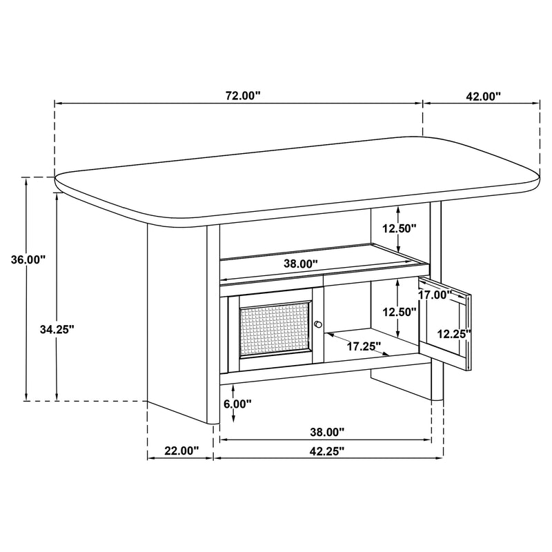 Kailani 8 Pc Counter Height Dining Set - Furniture Center (NY)