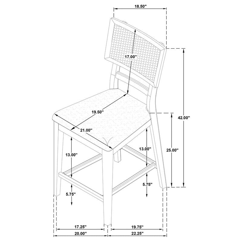 Kailani 8 Pc Counter Height Dining Set - Furniture Center (NY)