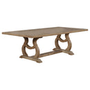 Brockway Trestle Dining Table Barley Brown - Furniture Center (NY)