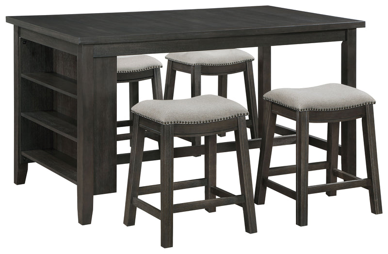 Elliston 5 Pc Counter Height Dining Set - Furniture Center (NY)