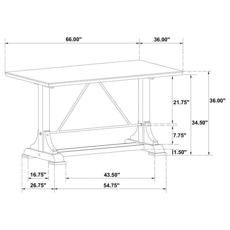 Aldrich 5 Pc Counter Height Dining Set - Furniture Center (NY)