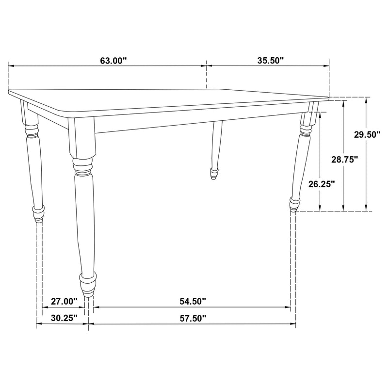 Hollyoak 7 Pc Dining Set - Furniture Center (NY)
