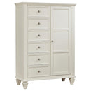 Sandy Beach 8-drawer Door Chest Storage Cream White - Furniture Center (NY)
