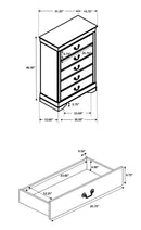 Louis Philippe 4 & 5 Piece Panel Bedroom Set with High Headboard E.king & Full - Furniture Center (NY)