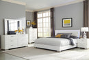 Felicity 5-piece Eastern King Bedroom Set with LED Headboard Glossy White - Furniture Center (NY)