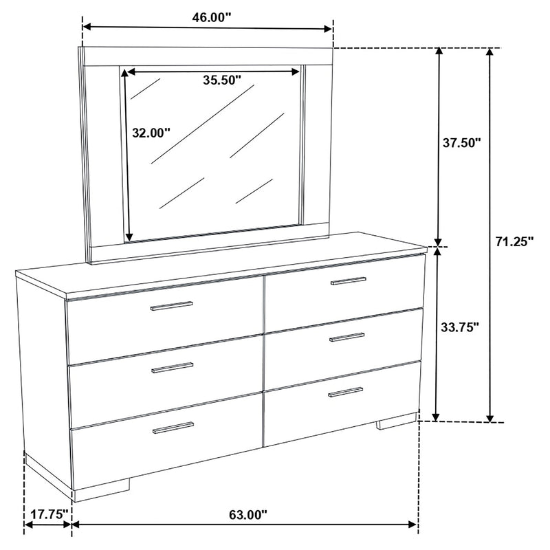 Felicity Dresser With Mirror - Furniture Center (NY)