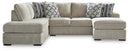 Calnita Sectional with Chaise - Furniture Center (NY)