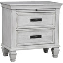 Franco 2-drawer Nightstand Antique White - Furniture Center (NY)