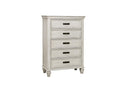 Franco 5-drawer Chest Antique White - Furniture Center (NY)