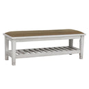 Franco Bench Brown and Antique White - Furniture Center (NY)