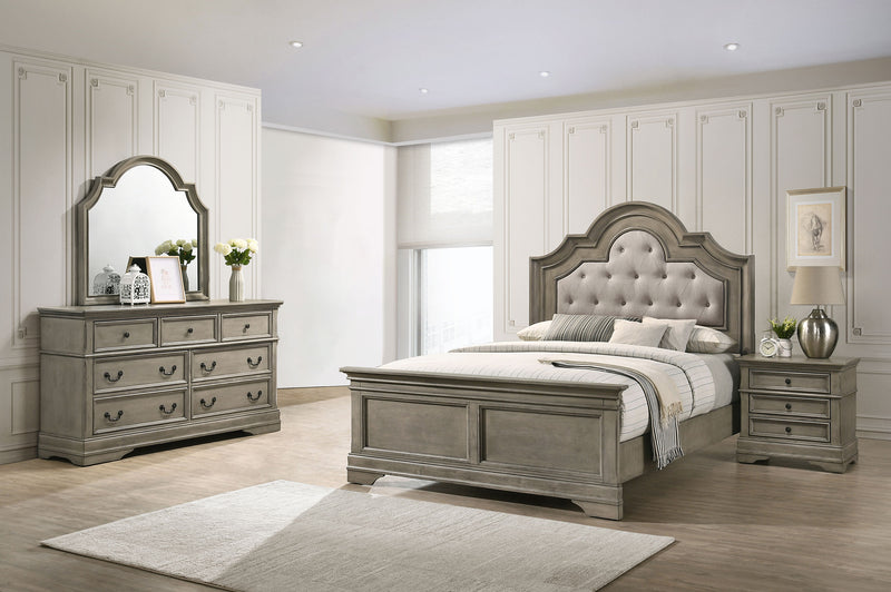 Manchester Bedroom Set with Upholstered Arched Headboard Wheat - Furniture Center (NY)