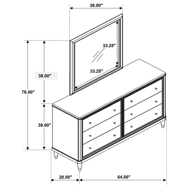 Emberlyn Dresser With Mirror - Furniture Center (NY)