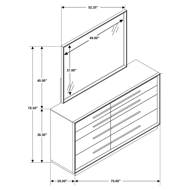 Durango Dresser With Mirror - Furniture Center (NY)