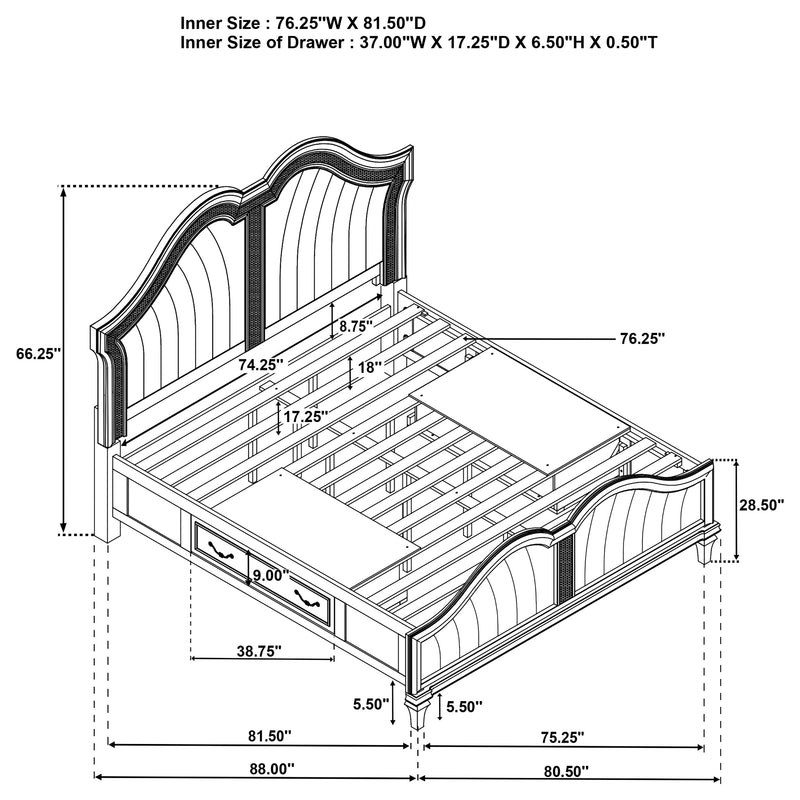 Evangeline 5 Pc Bedroom Set - Furniture Center (NY)