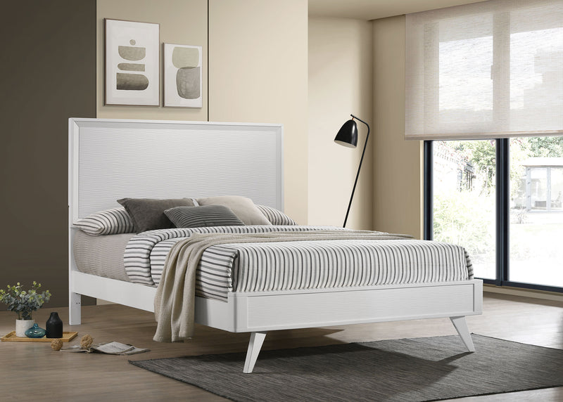 Janelle Panel Bed White - Furniture Center (NY)