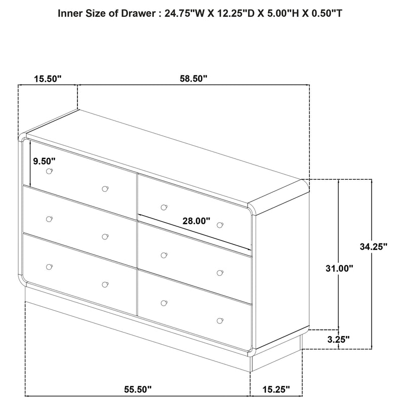 Cavelle 5 Pc Bedroom Set - Furniture Center (NY)