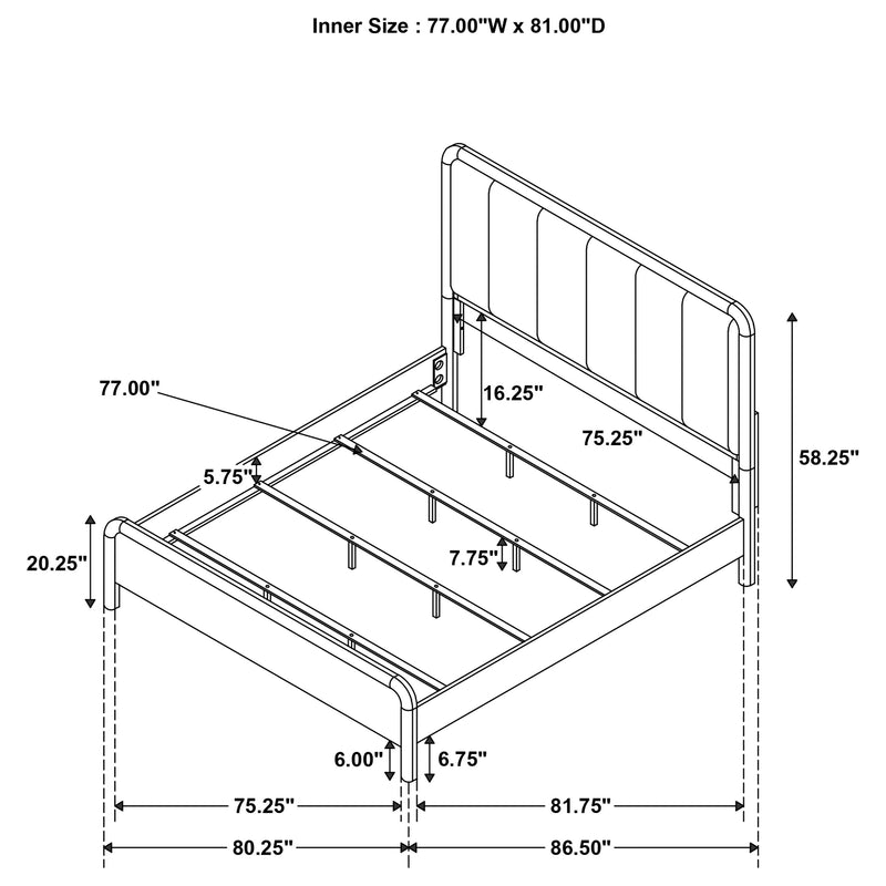 Amsbury Eastern King Bed - Furniture Center (NY)
