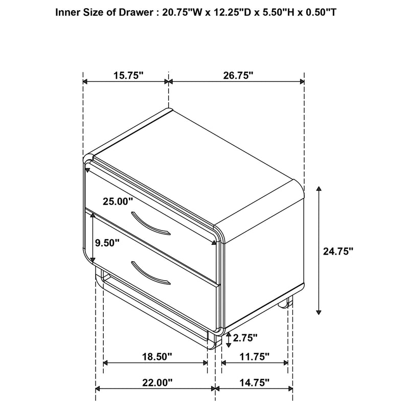 Amsbury Nightstand - Furniture Center (NY)