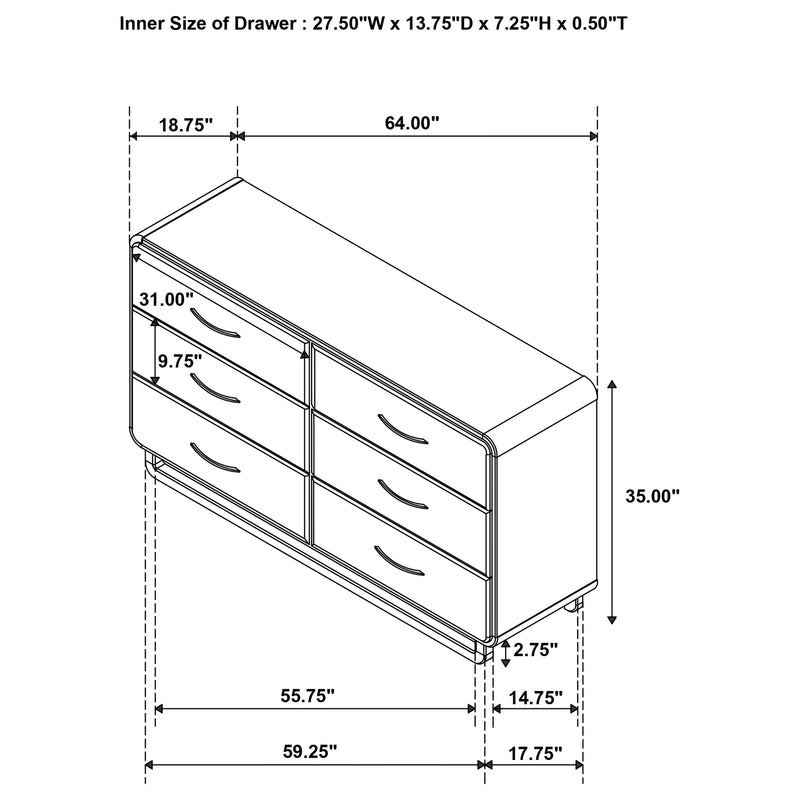 Amsbury Dresser - Furniture Center (NY)