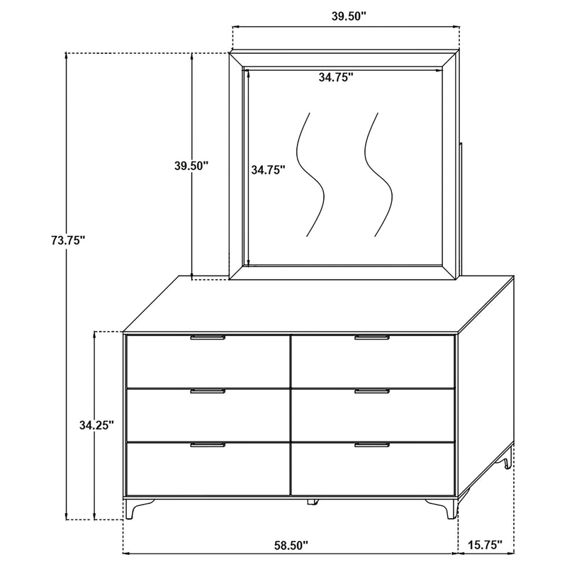 Kendall Dresser With Mirror - Furniture Center (NY)