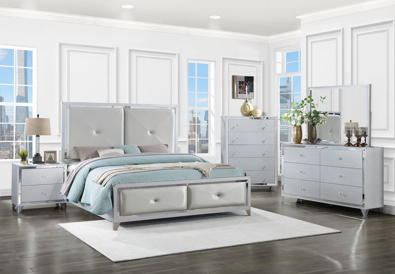 Larue Tufted Bedroom Set Silver - Furniture Center (NY)