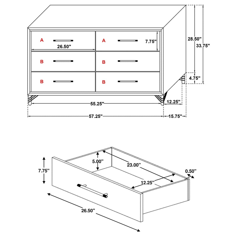 Lucia 4 Pc Bedroom Set - Furniture Center (NY)