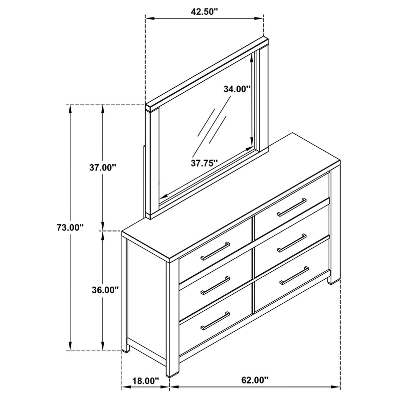Kieran Dresser With Mirror - Furniture Center (NY)