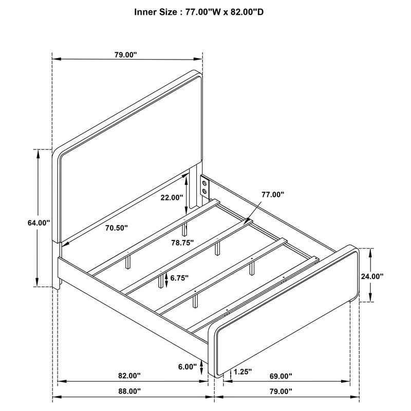 Anastasia Eastern King Bed - Furniture Center (NY)