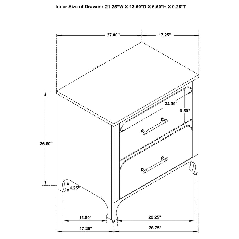 Anastasia 4 Pc Bedroom Set - Furniture Center (NY)