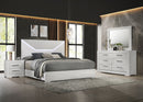 Ives 4 & 5 Piece Bedroom Set E.king & Queen White & Grey