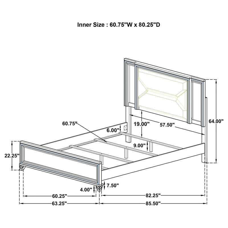 Marmore Queen Bed - Furniture Center (NY)