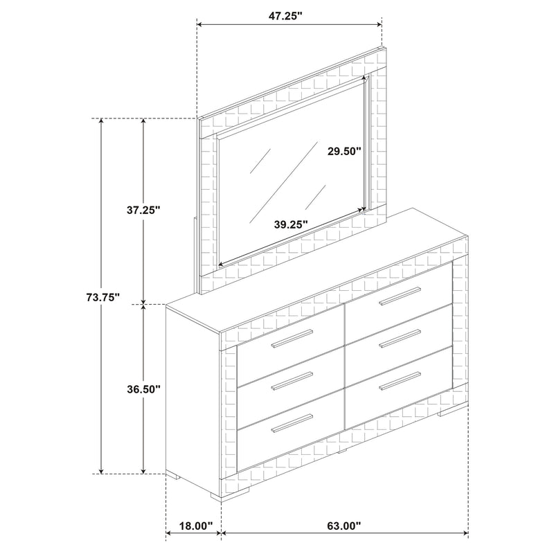 Ives Dresser With Mirror - Furniture Center (NY)