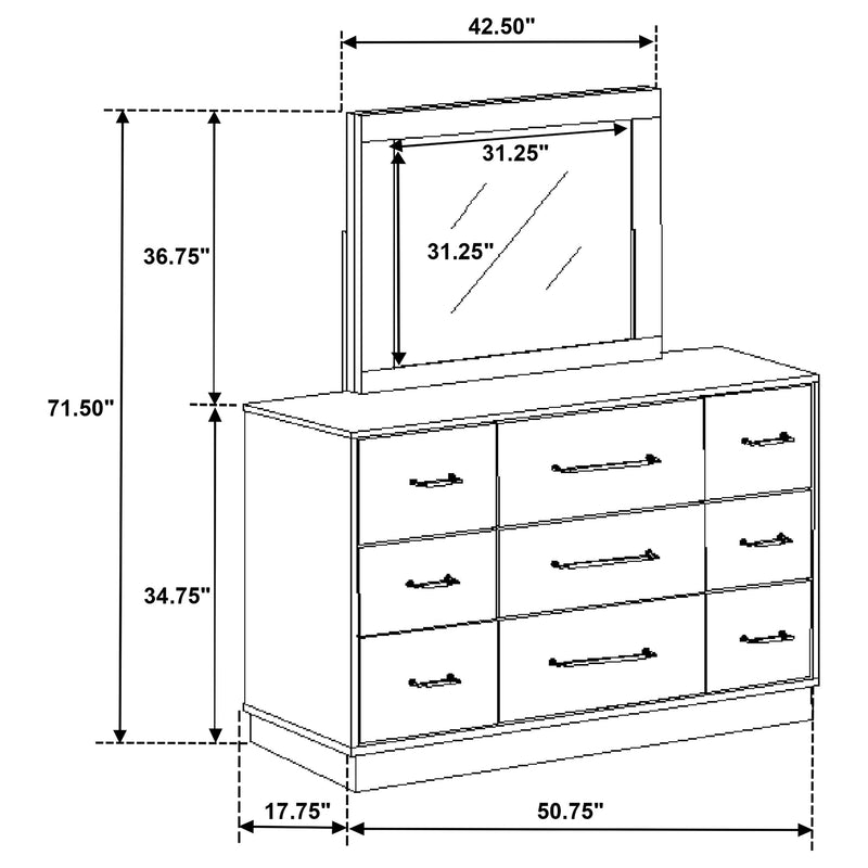 Fenwick Dresser With Mirror - Furniture Center (NY)