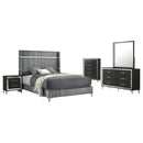 Lucia 4 & 5 Piece Bedroom Set King & Queen Beige & Grey