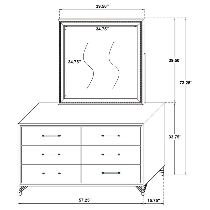Lucia Dresser With Mirror - Furniture Center (NY)