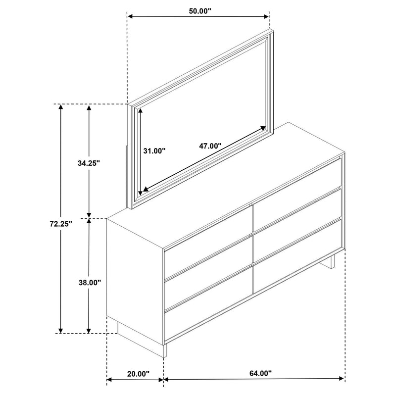 Glenwood Dresser With Mirror - Furniture Center (NY)